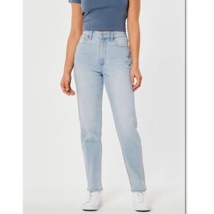 HOLLISTER 7S  28wn curvy Mom Jean Straight Leg Light Wash Vintage Stretch